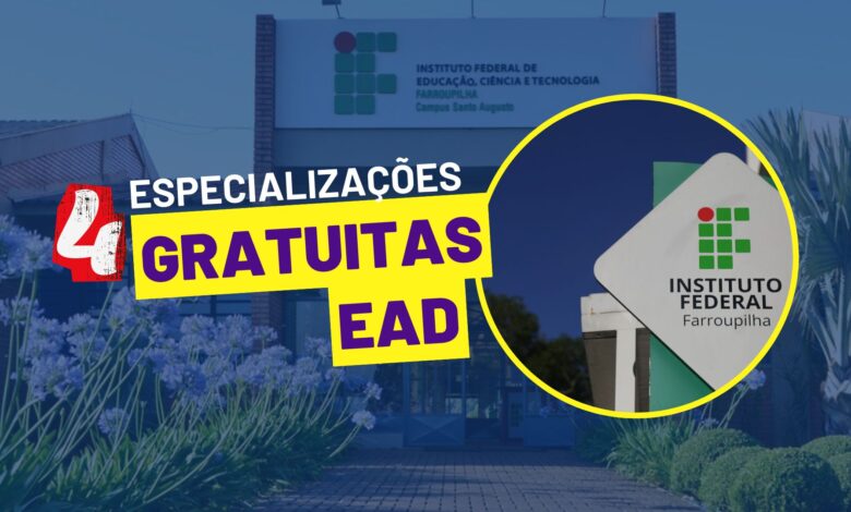 Instituto Federal de Farroupilha - IFFar anuncia inscrições para 4 Cursos de Especialização EAD GRATUITOS na área da Educação!