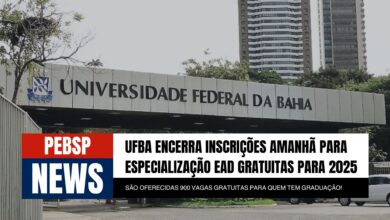 As vagas para as Especializações EAD da UFBA se encerram amanhã! Garanta sua participação em cursos gratuitos e avance na sua carreira.