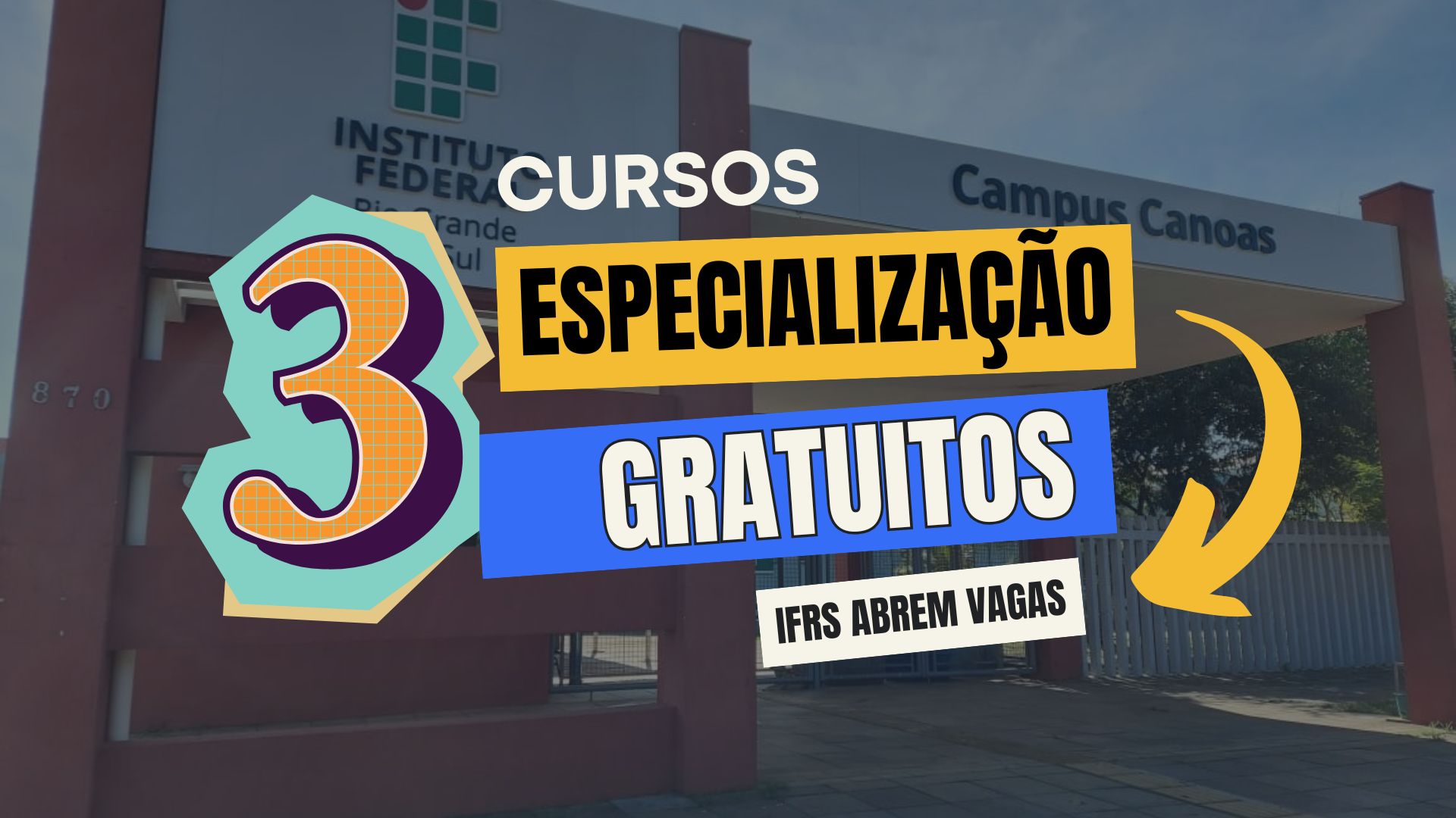 Instituto Federal - IFRS anuncia 3 Especializações Gratuitas nas áreas da Educação e Produção Vegetal com dezenas de vagas! Confira!