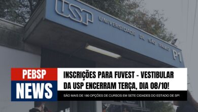 Última chance! Vestibular da USP 2025 conta com 8 mil vagas e Inscrições até terça, 8 de outubro. Estude na melhor universidade do BRASIL!