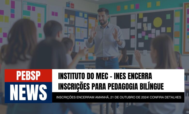 INES: referência em educação de surdos, encerra inscrições amanhã (24) para o Curso de Pedagogia Bilíngue! São dezenas de vagas gratuitas.