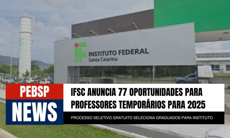 Inscreva-se para trabalhar no IFSC: Processo Seletivo para professores sem taxa de inscrição. Participe até 22 de outubro!