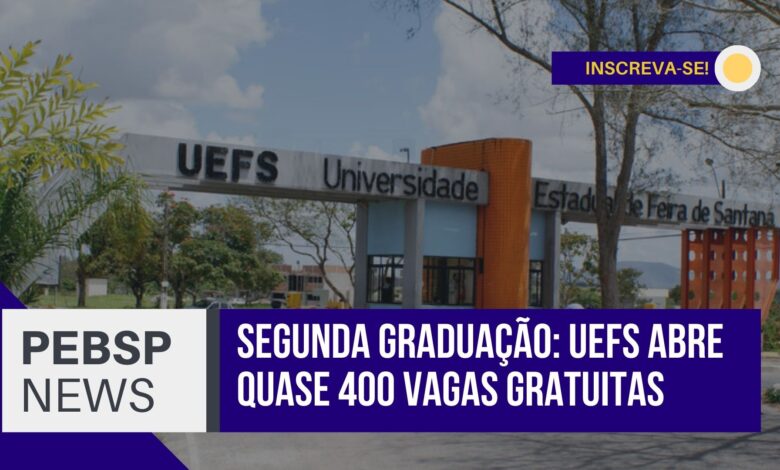 Inscrições abertas para segunda graduação na UEFS! 396 vagas em 29 cursos. Inscreva-se até 31/10/2024. Acesse o edital e garanta sua vaga!