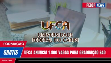 Universidade Federal - UFCA anuncia 1.400 vagas em Cursos de Graduação Gratuitos e EAD com ingresso em 2025. São 7 opções em diversas áreas!