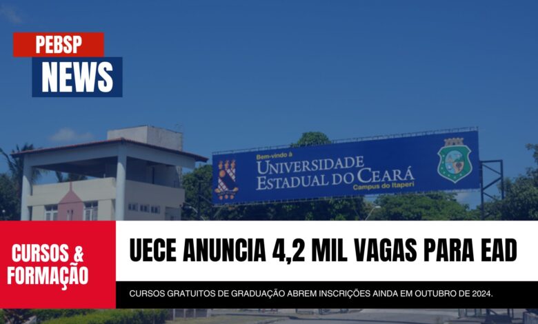 Universidade Estadual do Ceará - UECE anuncia que vai abrir inscrições para mais de 4,2 mil vagas em cursos de Graduação em Outubro de 2024