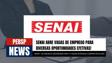 SENAI - GO abre inscrições para diversas vagas de emprego com oportunidades de nível médio e superior e remuneração atrativa! Confira!