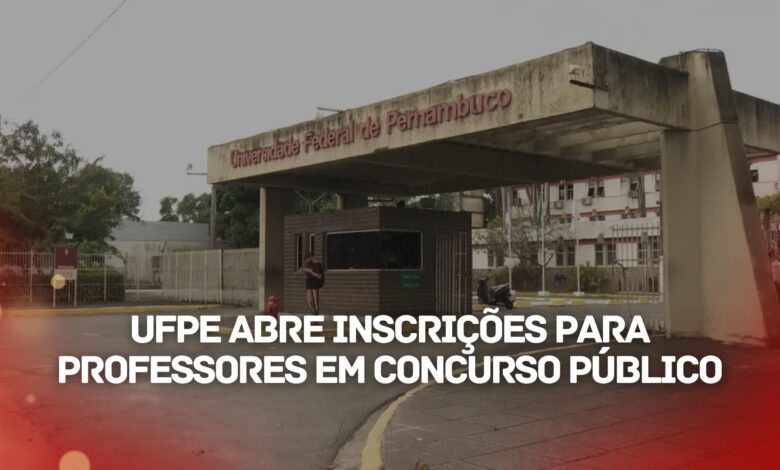 Universidade Federal - UFPE abre inscrições para o Concurso Público de Professores Efetivos com 45 vagas em diversas áreas de atuação!