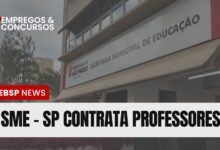 SME - SP: Vagas abertas! Secretaria Municipal de Educação contrata professores de Ensino Fundamental II e Médio. Inscrições até 26/11!