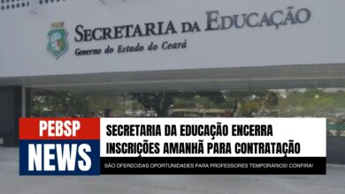 Secretaria da Educação do Ceará - SEDUC - CE abre inscrições para Contratação de Professores Temporários em várias Áreas! Inscrições até 04/11