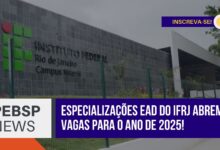 Especializações - EAD à distância do IFRJ estão com inscrições ABERTAS: 350 vagas em 5 áreas. Inscrições abertas de 24/10 a 24/11/2024.