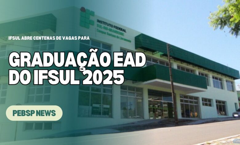 Últimos 3 dias para se inscrever nos cursos de graduação EAD do IFSul! Mais de 1600 vagas em 6 cursos gratuitos. Inscrições até 22/11.