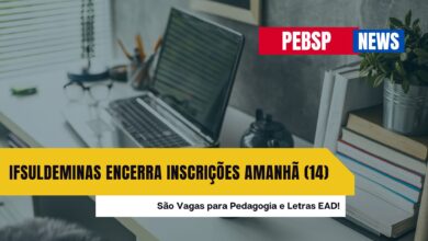 Última chance! Inscrições para Graduação EAD do IFSULDEMINAS encerram em 14/11! 460 vagas gratuitas em Pedagogia e Letras. Inscreva-se agora!