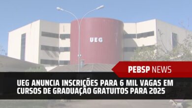 Universidade Estadual de Goiás - UEG anuncia inscrições para mais de 6 mil vagas em Cursos de Graduação por Transferência e Graduados!