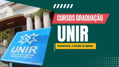 Universidade Federal de Rondônia - UNIR abre mais de 3 mil vagas em cursos de graduação para Transferência e Portador de Diploma!