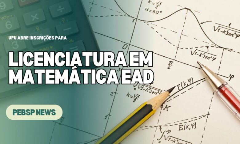 Estude Matemática EAD na UFU, a distância! 150 vagas abertas. Flexibilidade e qualidade em um curso reconhecido. Inscreva-se até 18/11!