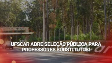 Inscrições abertas para Professor Substituto na UFSCar! 51 vagas em diversas áreas. Remuneração atrativa e benefícios. Inscreva-se até 29/11!