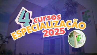 IFGOIANO acaba de lançar 4 especializações gratuitas para 2025 destinadas a graduados! Confira os cursos e inscreva-se a partir de hoje (9).