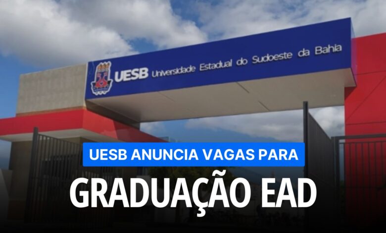 Universidade Estadual - UESB anuncia inscrições para 3 Cursos de Graduação de Licenciatura e Tecnologia EAD GRATUITOS! Inscrições em breve!