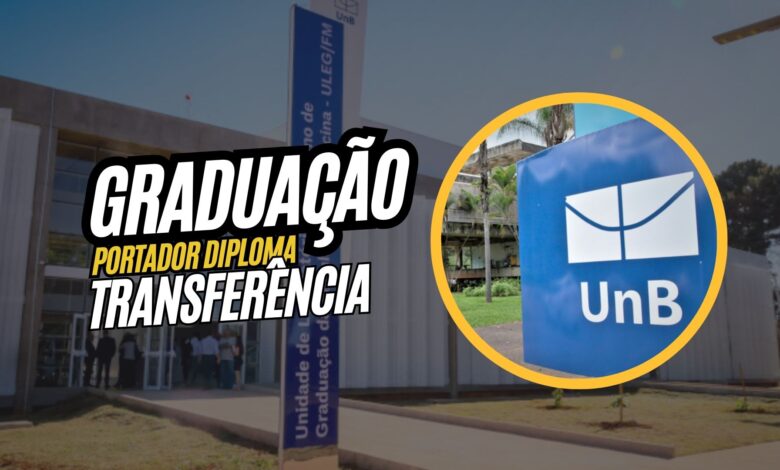 UnB abre inscrições para Segunda Graduação e Transferências em mais de 1.000 vagas de Cursos de Graduação para 2025! Confira!