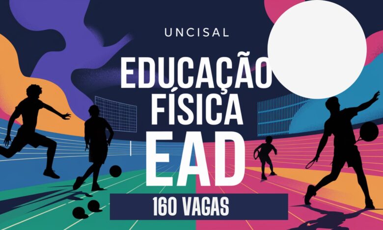 Garanta seu futuro na área de Educação Física! Licenciatura EAD UNCISAL com 160 vagas. Mercado de trabalho em alta. Inscrições até 7/01/2024.