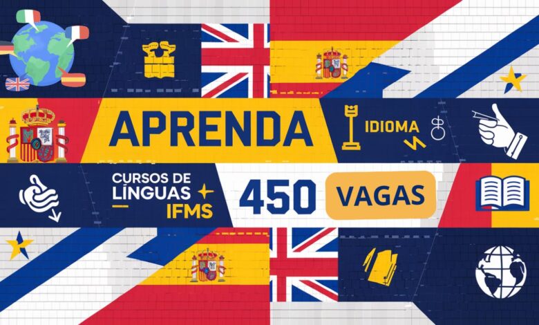 Aproveite! Inscrições abertas até 15/01 para cursos gratuitos de idiomas no IFMS. 450 vagas em Espanhol, Inglês e Libras. Inscreva-se já