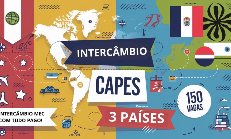 Capes abre inscrições para Intercâmbio Internacional em três países. São 150 vagas gratuitas para interessados em estudar fora do Brasil!