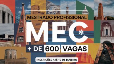 Mestrado Profissional do MEC encerra inscrições amanhã (10). São mais de 600 vagas em todo o Brasil! Confira detalhes e inscreva-se!