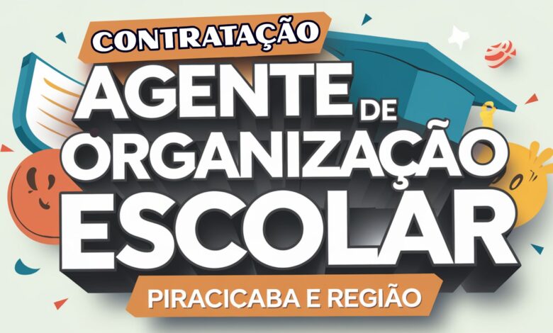 Vagas abertas para Agente de Organização Escolar na Diretoria de Ensino de Piracicaba. Salário de R$ 1.640,00. Inscreva-se até 10/03/2025.