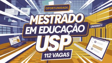 Universidade de São Paulo - USP anuncia processo seletivo para o Mestrado em Educação com vagas para 2025 e 2026! São 112 Vagas!