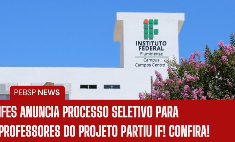 Inscrições abertas para seleção de professores no Programa PartiuIF 2025. Vagas com bolsa de R$ 1.430,00. Inscreva-se até 22/02/2025!