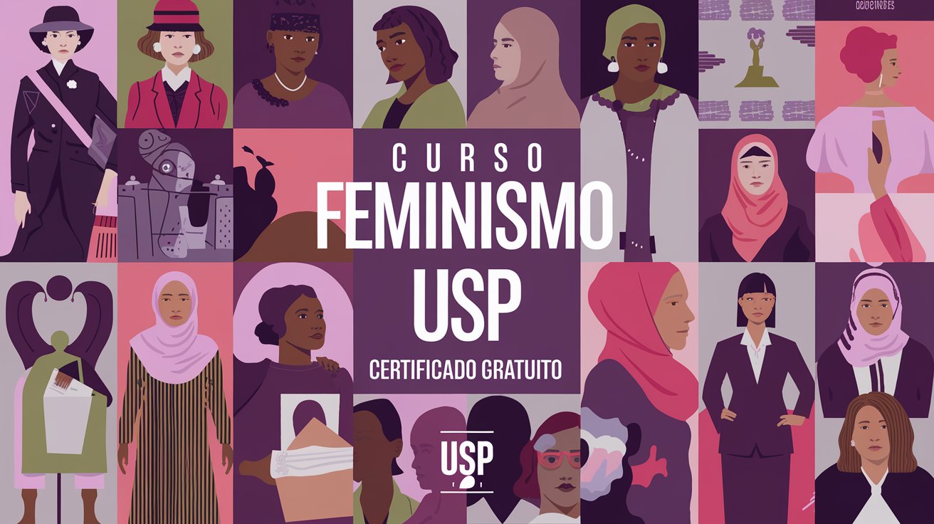 Participe do curso presencial da USP sobre Feminismo. Aprenda vertentes feministas plurais. Gratuito e aberto ao público.