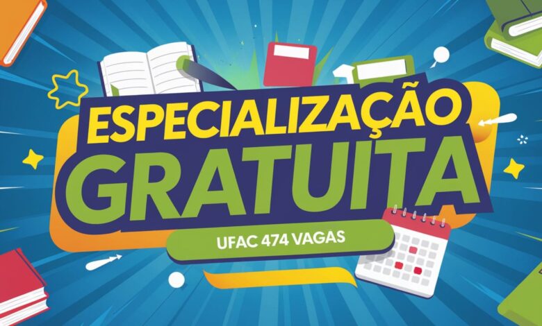 Especialização EAD na UFAC: três especializações EAD com 474 vagas em oito polos. Inscrições abertas até 28 de março. Confira requisitos!